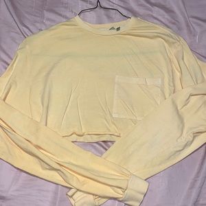 yellow cropped long sleeve